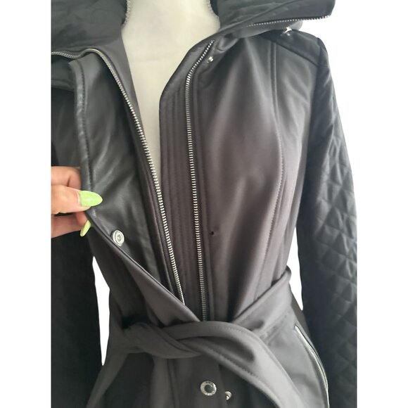 MICHAEL KORS Women's Gray Hooded Winter Coat Size Small - Picture 4 of 10